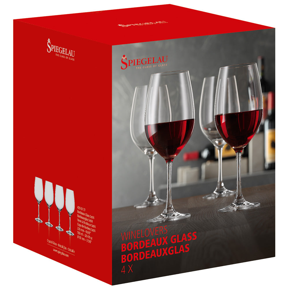 Spiegelau Winelovers Bordeaux Wine Glasses, Set of 4