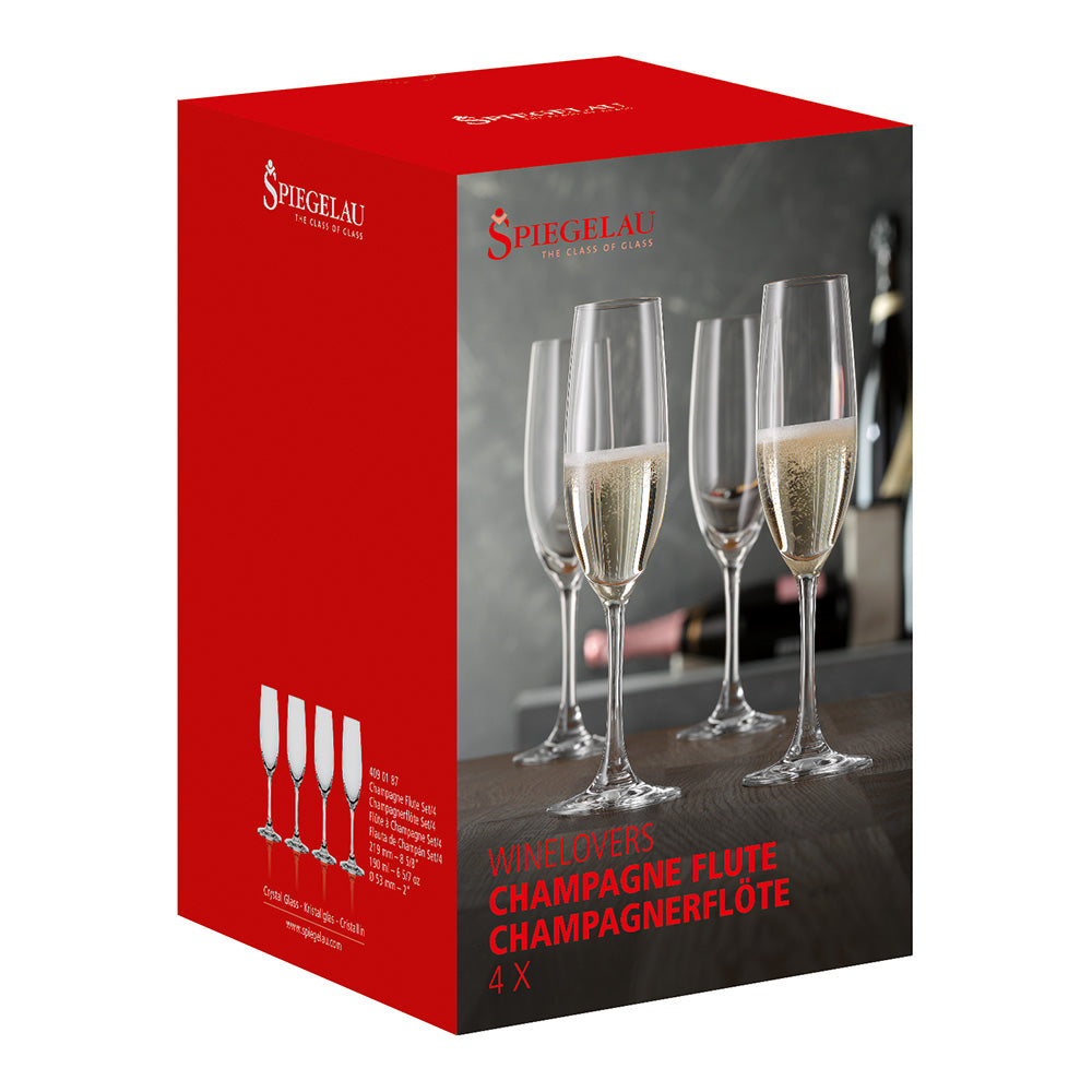 Spiegelau Winelovers Champagne Flutes, Set Of 4