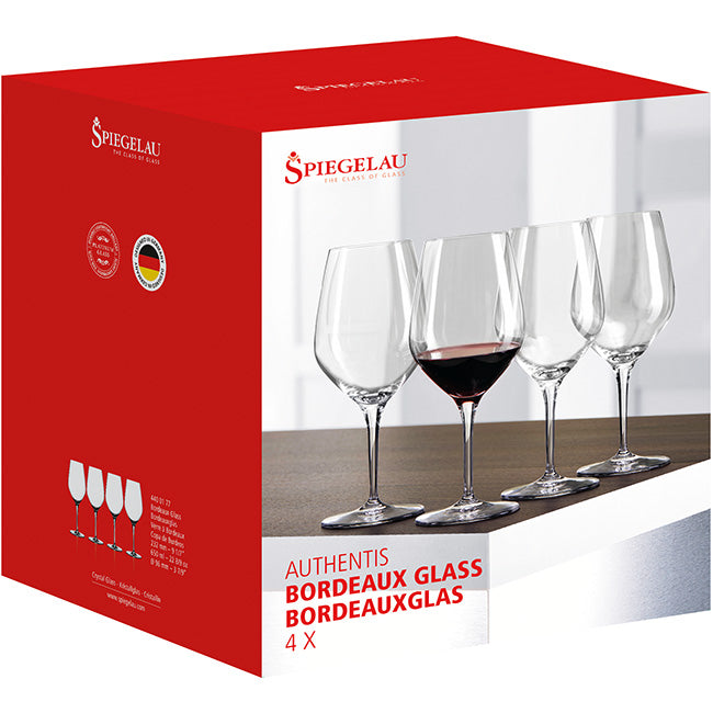 Spiegelau Authentis Bordeaux Wine Glasses, Set of 4