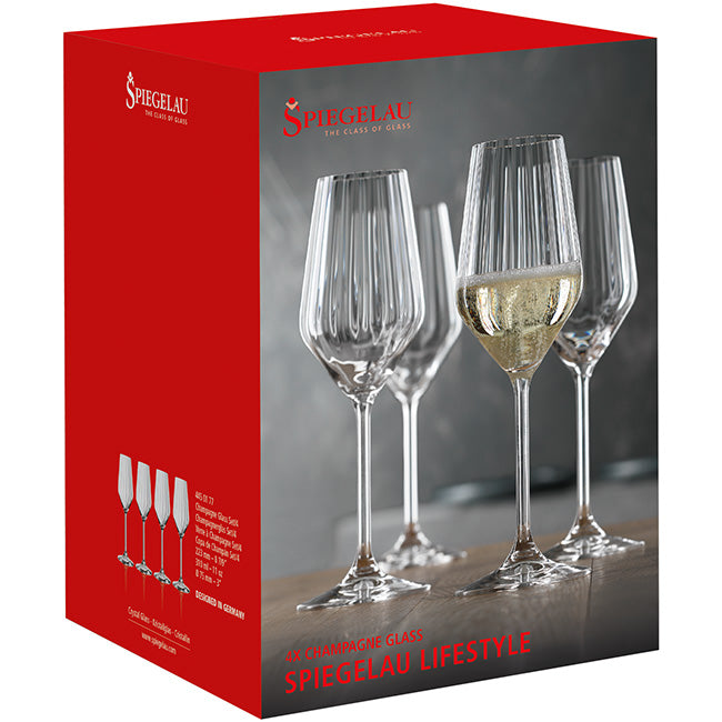 Spiegelau Lifestyle Champagne Glasses, Set Of 4