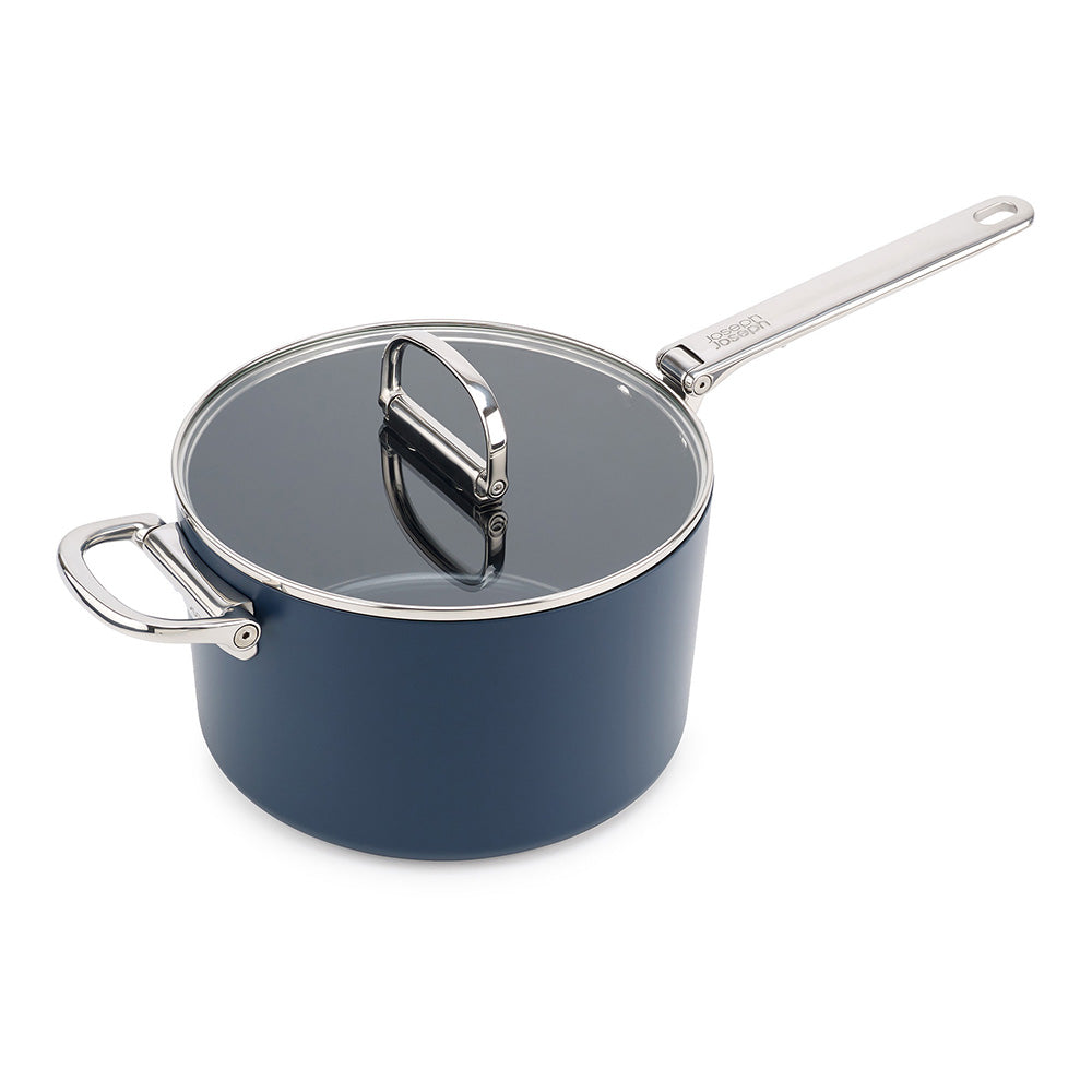 Joseph Joseph Ceramic Non-Stick 23cm Saucepan with Folding Handles