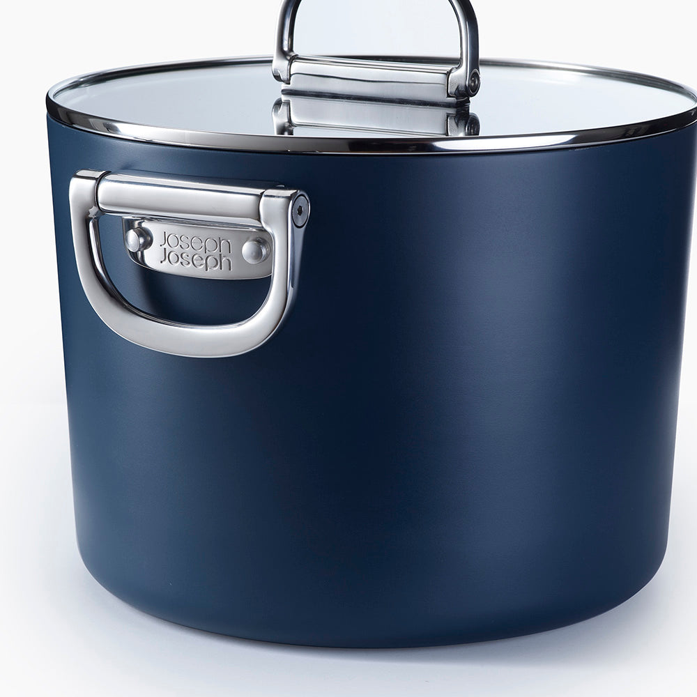 Joseph Joseph Ceramic Non-Stick 25cm Stock Pot with Folding Handles