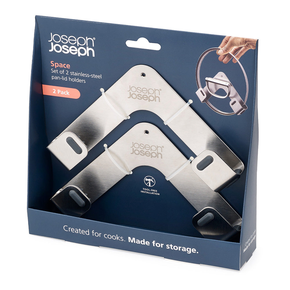 Joseph Joseph Space Stainless Steel Lid Holders, Set of 2