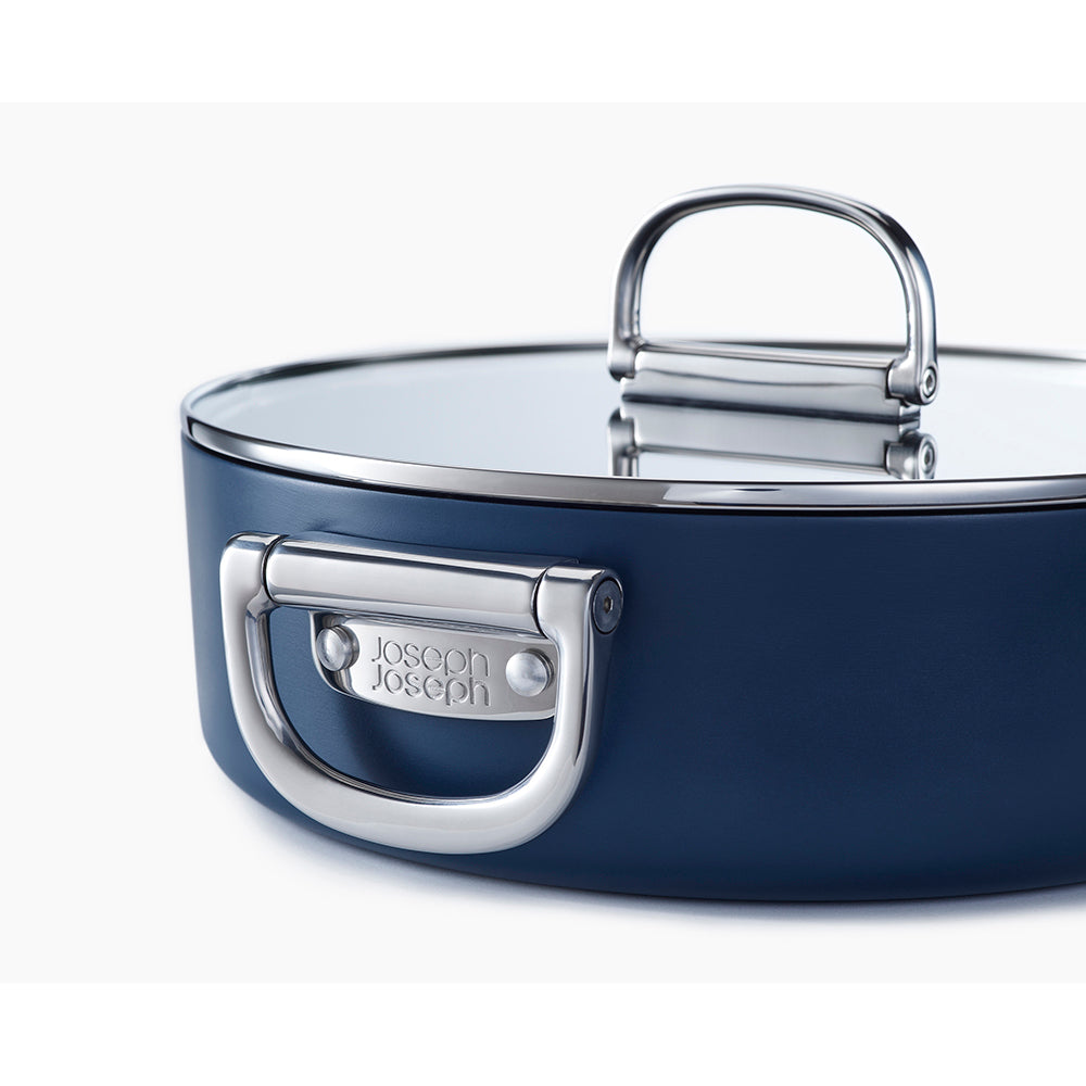 Joseph Joseph Ceramic Non-Stick 6pc Cookware Set with Folding Handles
