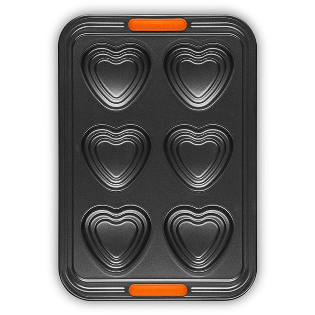 Le Creuset Non-Stick 6 Cup Tiered Heart Tray