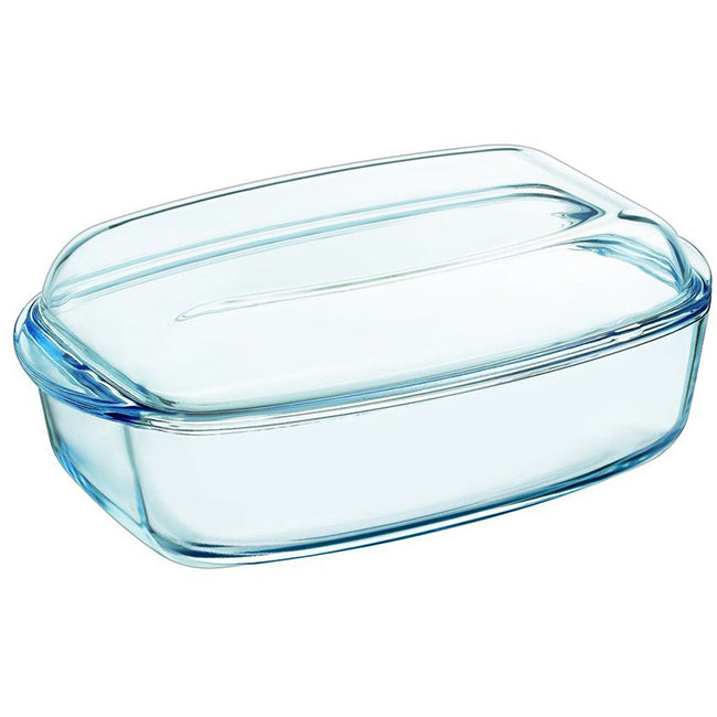 Pyrex Essentials Rectangular Casserole Dish With Lid, 6.5L