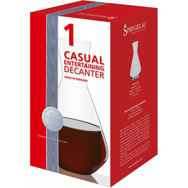 Spiegelau Casual Entertaining Crystal Decanter, 1.4L