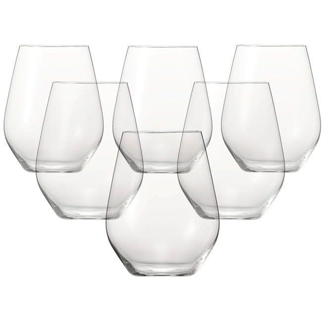 Spiegelau Authentis Casual Stemless Red Wine Glasses, Set of 6