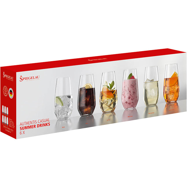 Spiegelau Authentis Casual Tall Glasses, Set Of 6