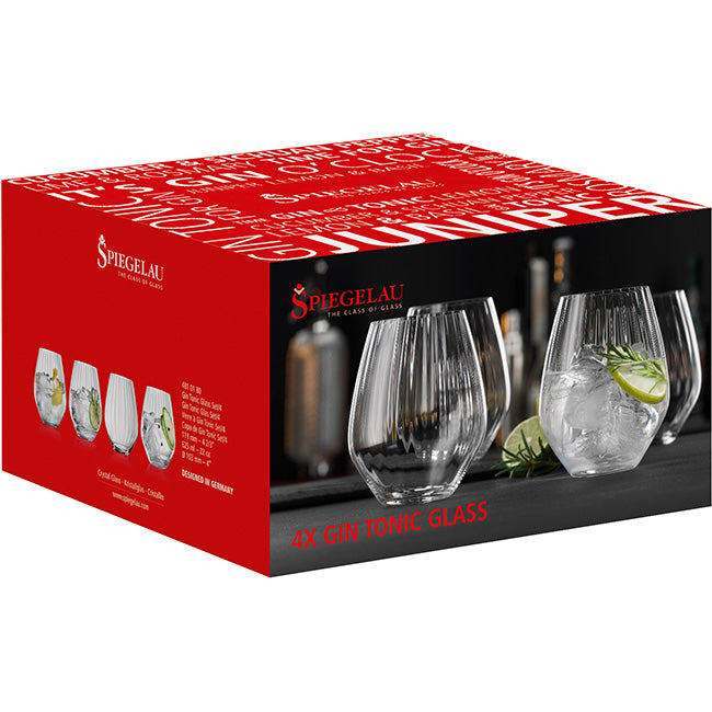 Spiegelau Stemless Gin & Tonic Glasses, Set Of 4