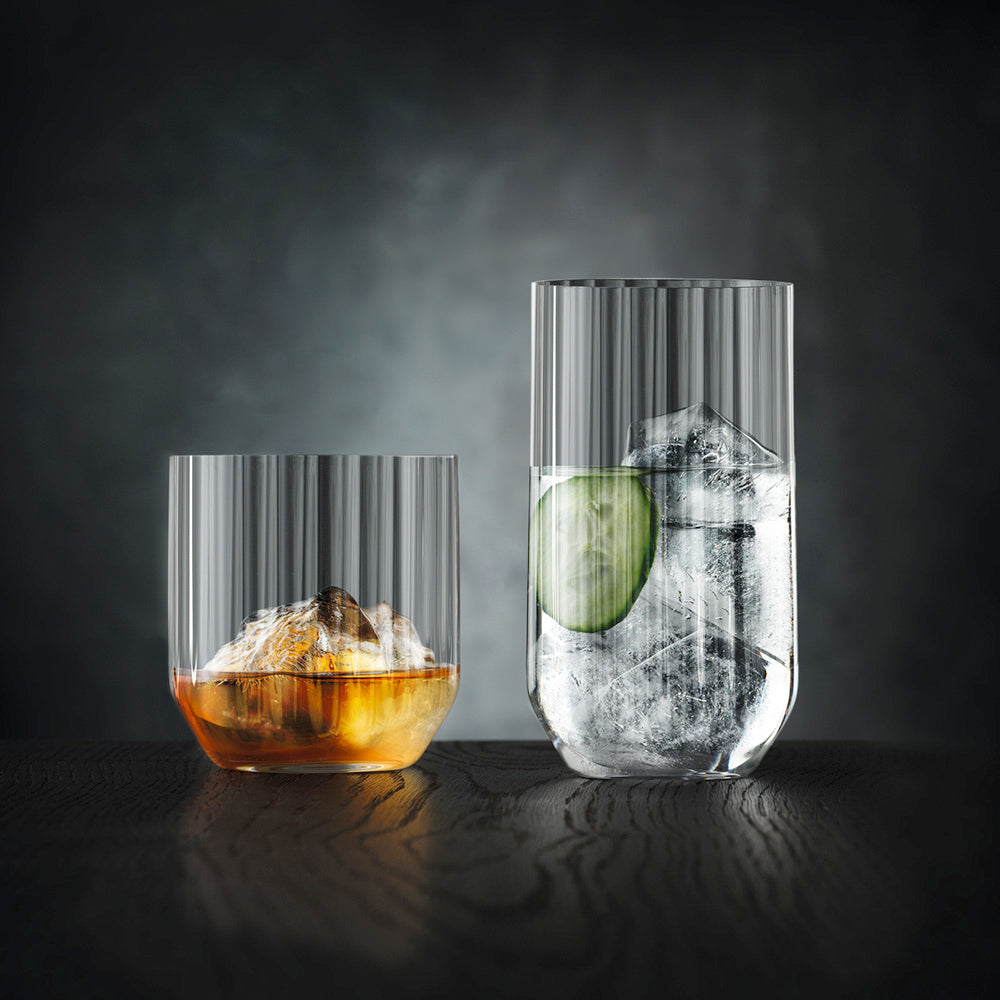 Spiegelau Linear Crystal Whiskey Tumblers, Set of 4
