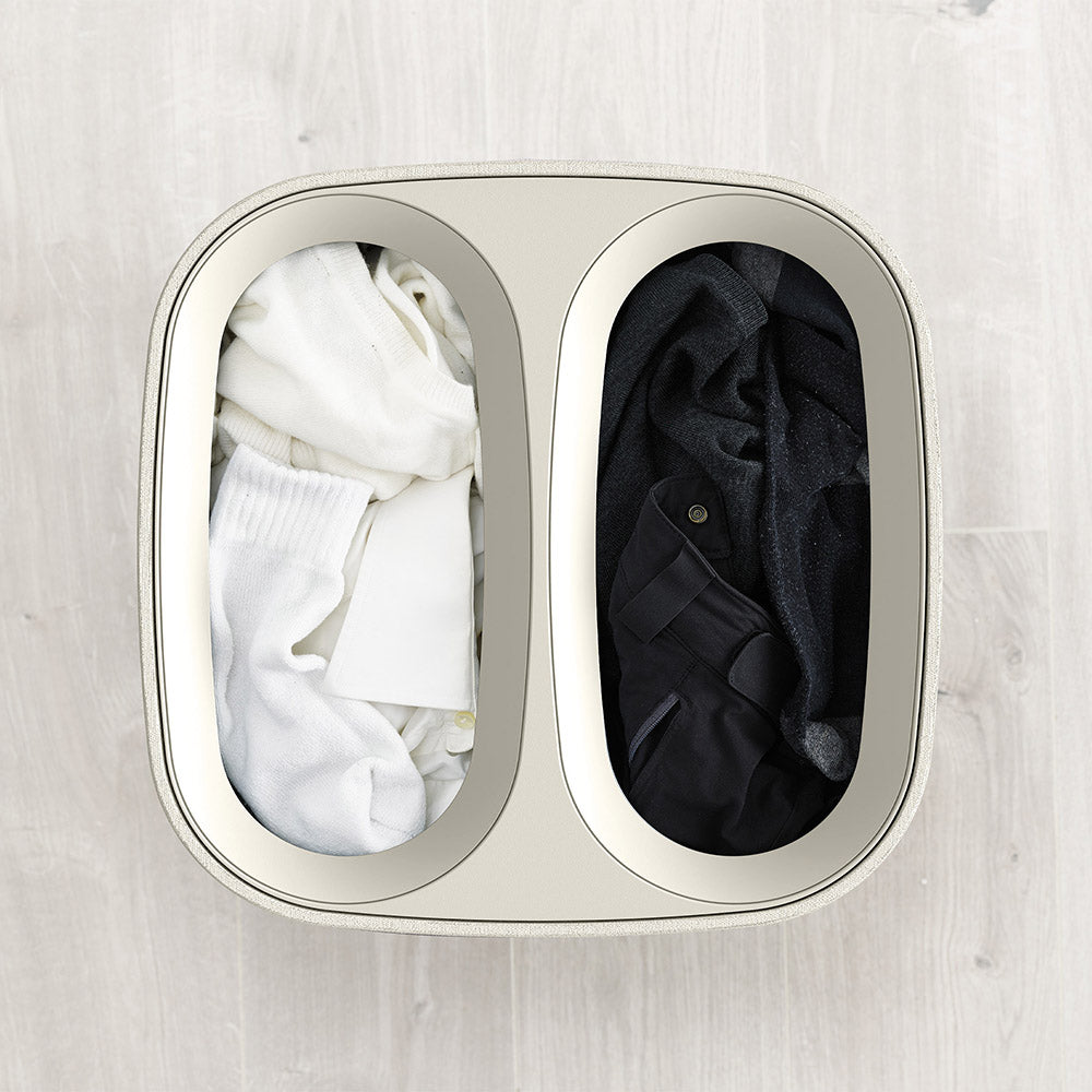 Joseph Joseph Tota Twin 60L Ecru Laundry Separation Basket
