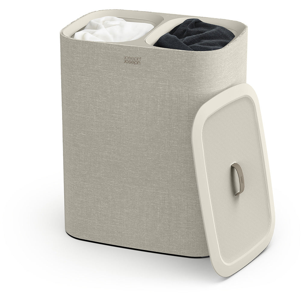 Joseph Joseph Tota Twin 90L Ecru Laundry Separation Basket
