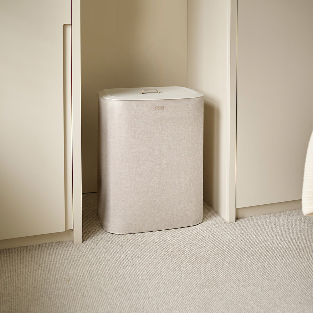 Joseph Joseph Tota Twin 90L Ecru Laundry Separation Basket