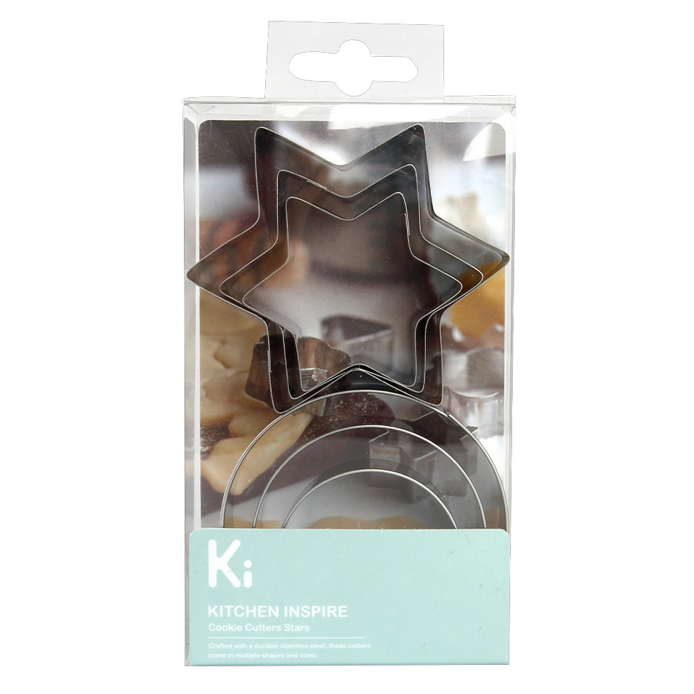 Kitchen Inspire Stainless Steel Stars & Circles Cookie Cutters, 6pc