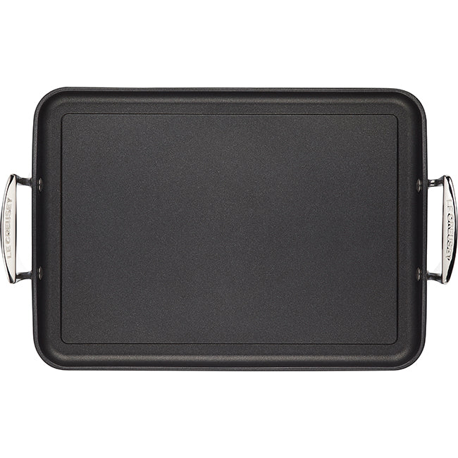 Le Creuset Toughened Non-Stick Plain Rectangular Grill, 35cm