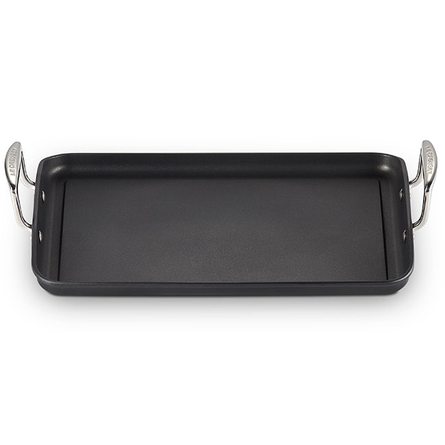 Le Creuset Toughened Non-Stick Plain Rectangular Grill, 35cm