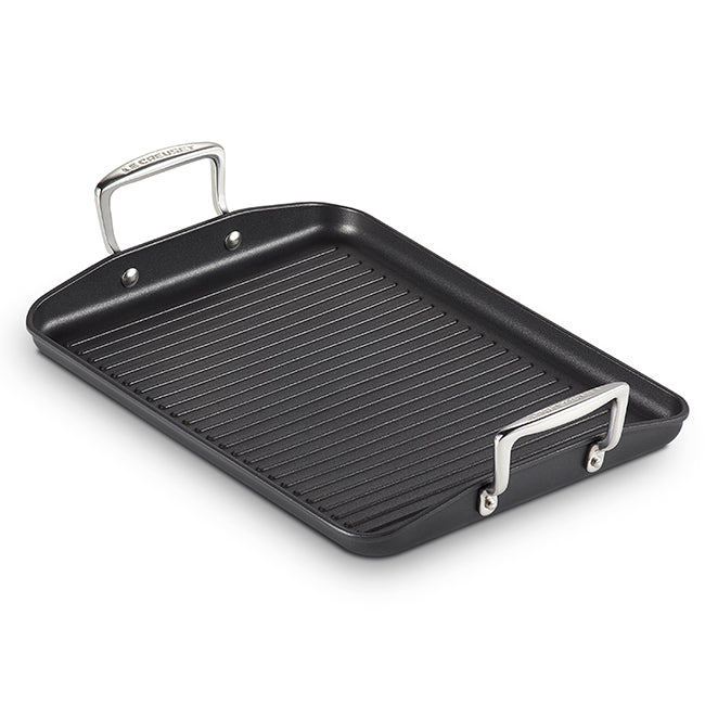 Le Creuset Toughened Non-Stick Ribbed Rectangular Grill, 35cm