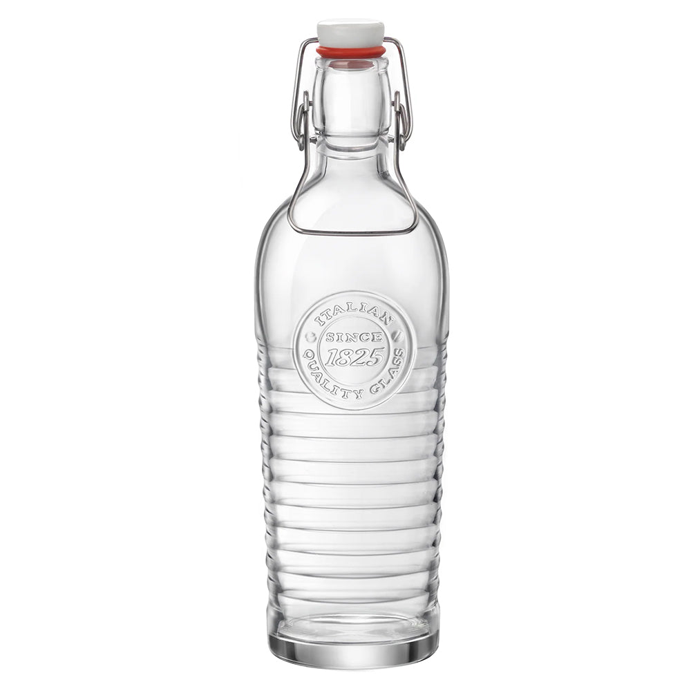 Bormioli Rocco Officina Bottle With Swing-Top Stopper Lid, 1.2L