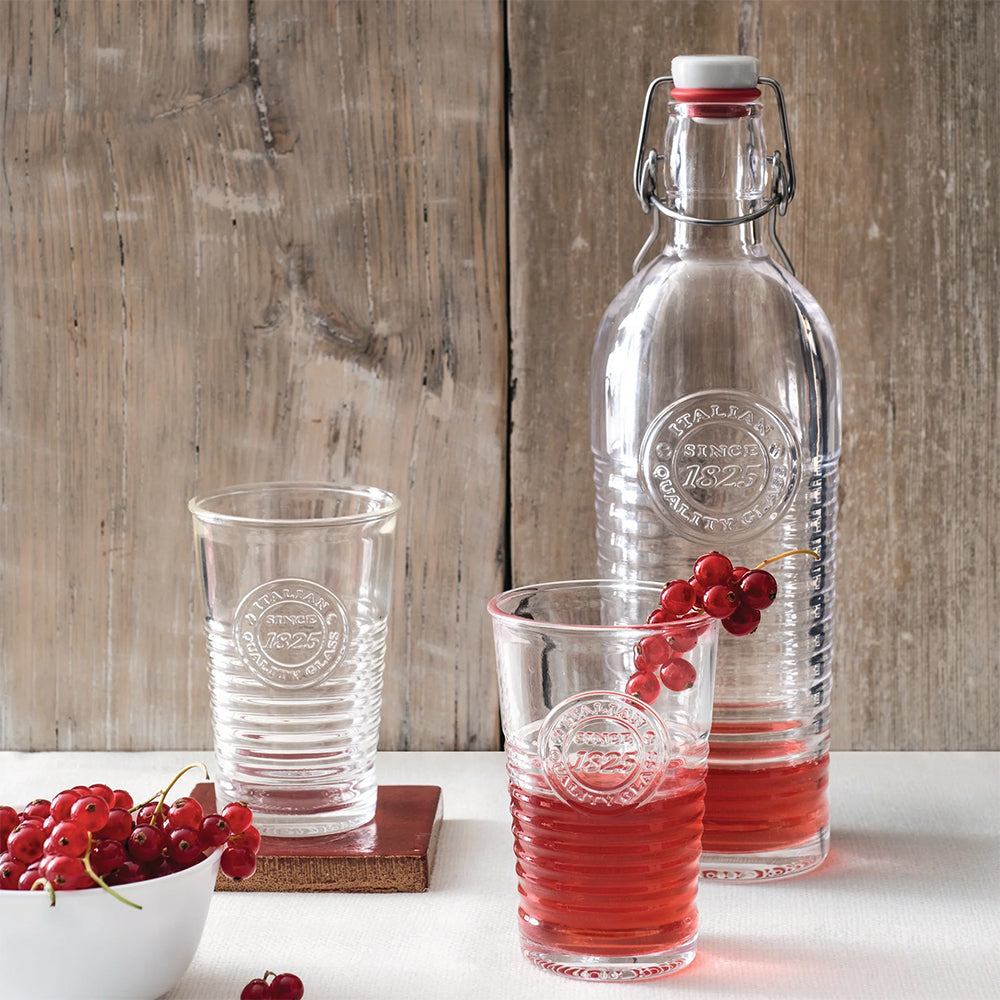 Bormioli Rocco Officina Bottle With Swing-Top Stopper Lid, 1.2L