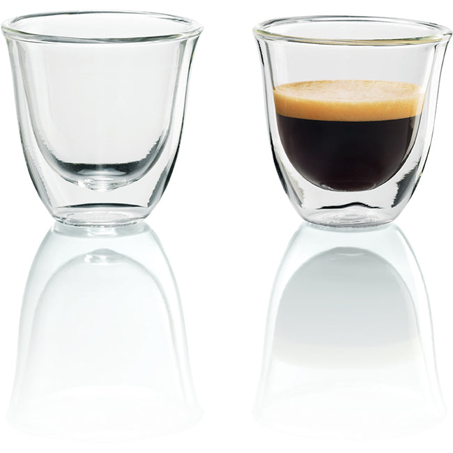 DeLonghi Double Walled Thermo Espresso Glasses, Set of 2