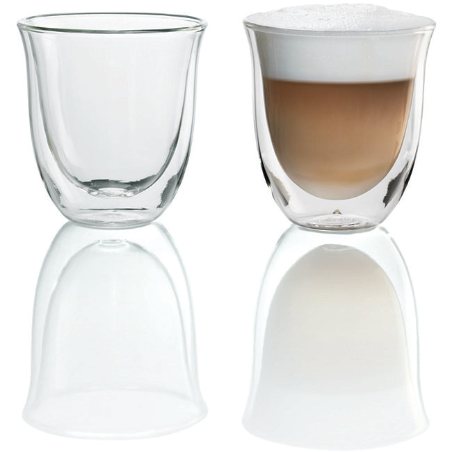 DeLonghi Double Walled Thermo Cappuccino Glasses, Set of 2