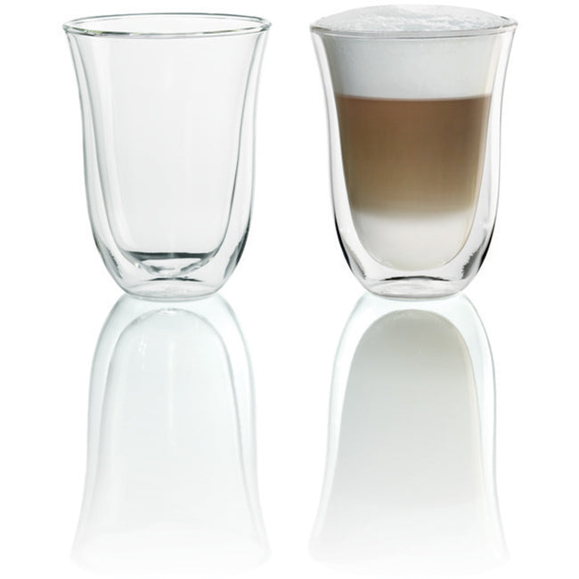 DeLonghi Double Walled Thermo Latte Macchiato Glasses, Set of 2