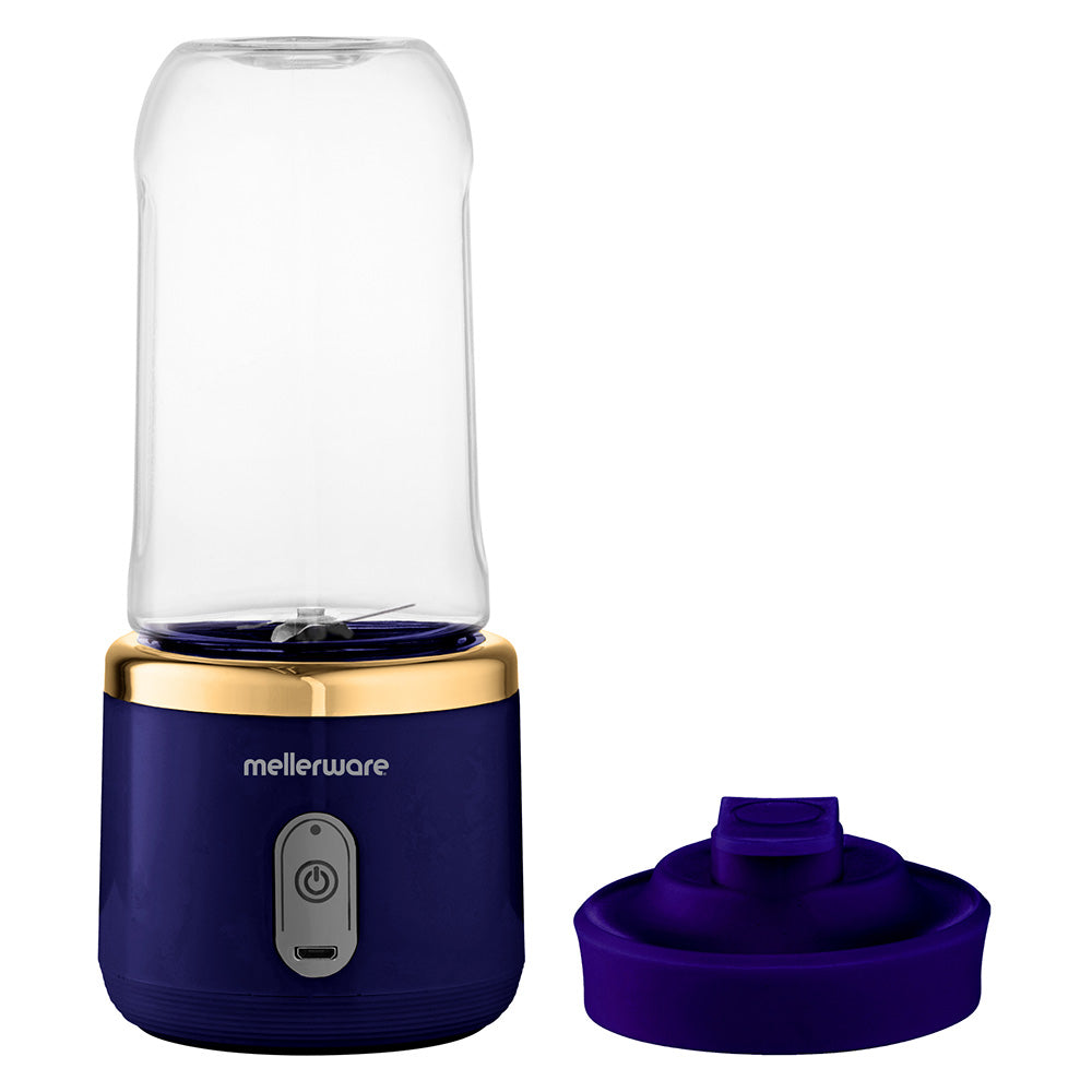 Mellerware Nutrigo Blue Portable USB Rechargeable Blender, 380ml