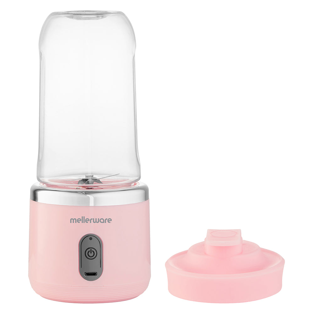 Mellerware Nutrigo Pink Portable USB Rechargeable Blender, 380ml