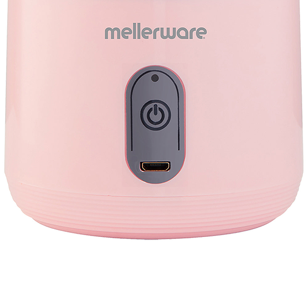 Mellerware Nutrigo Pink Portable USB Rechargeable Blender, 380ml
