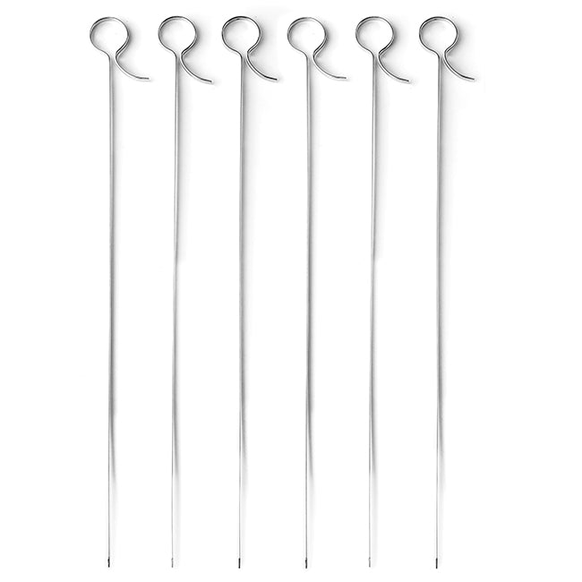 Ibili Stainless Steel Long Flat Skewers, Set Of 6