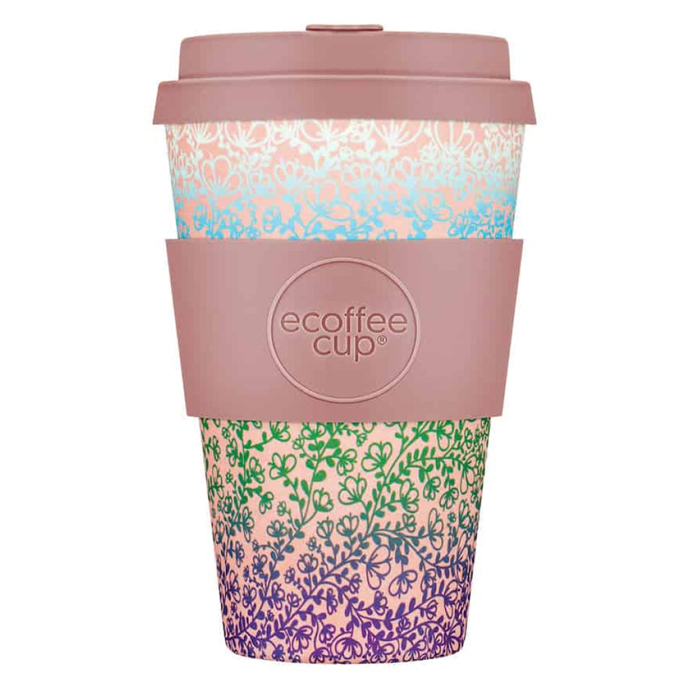 Ecoffee Cup Patterns Natural Fibre Reusable Coffee Cup, 400ml