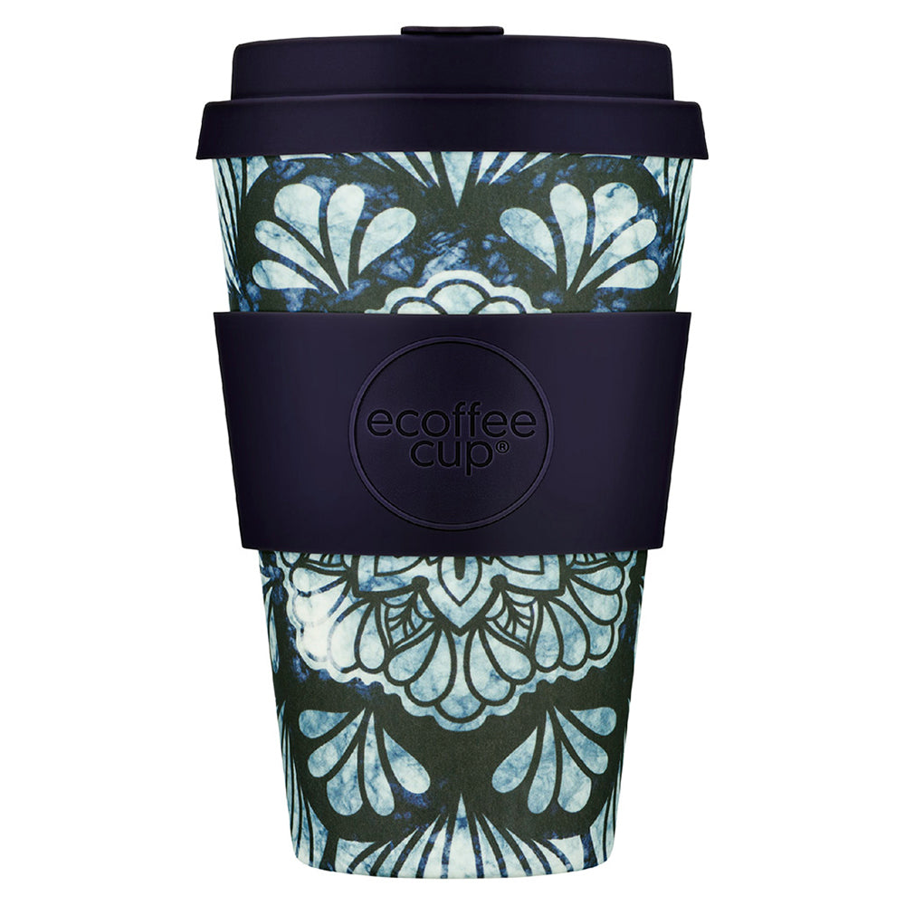 Ecoffee Cup Patterns Natural Fibre Reusable Coffee Cup, 400ml