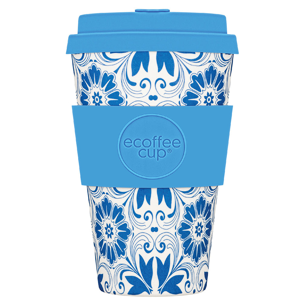 Ecoffee Cup Patterns Natural Fibre Reusable Coffee Cup, 400ml