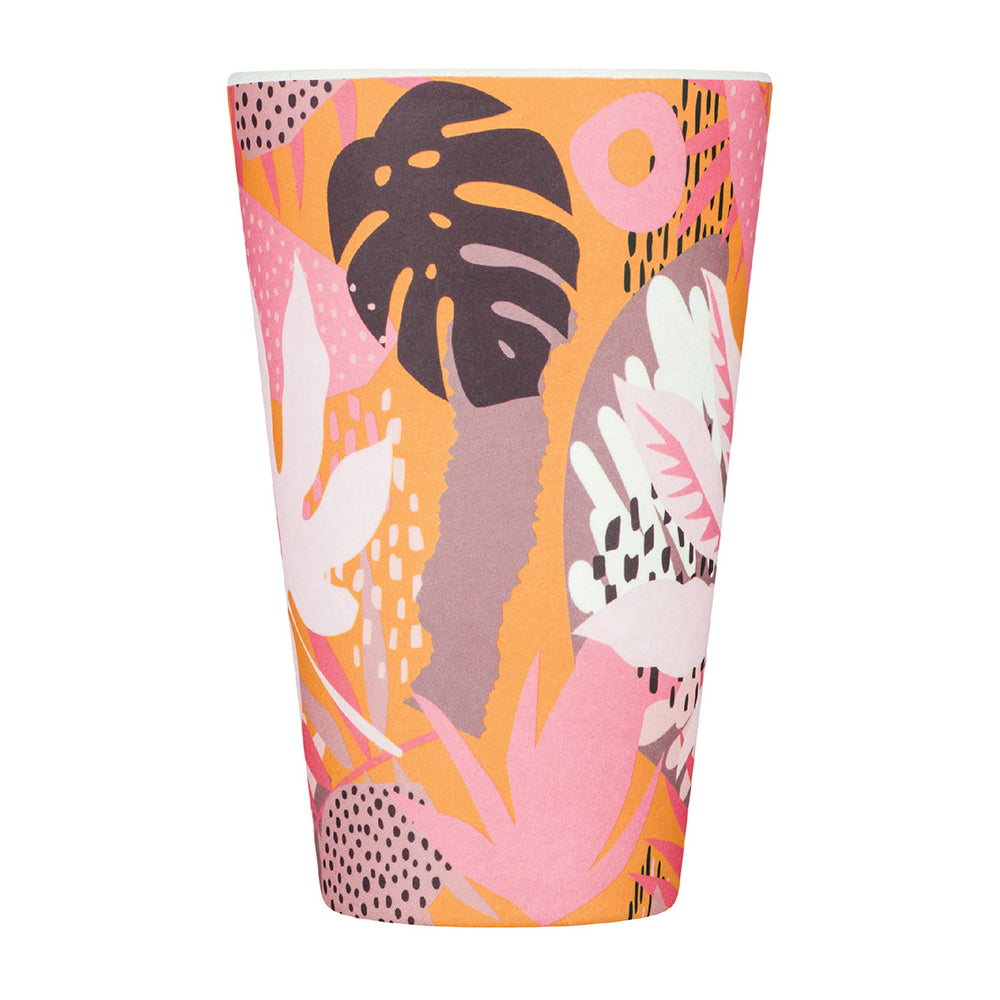 Ecoffee Cup Patterns Natural Fibre Reusable Coffee Cup, 400ml