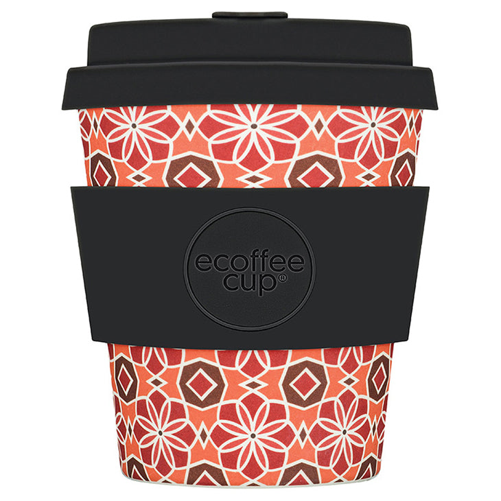Ecoffee Cup Patterns Natural Fibre Reusable Coffee Cup, 250ml