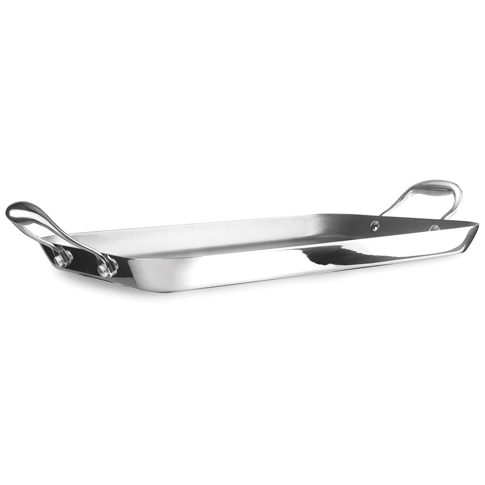 Ibili Triply Natural Flat Grill Pan, 38cm