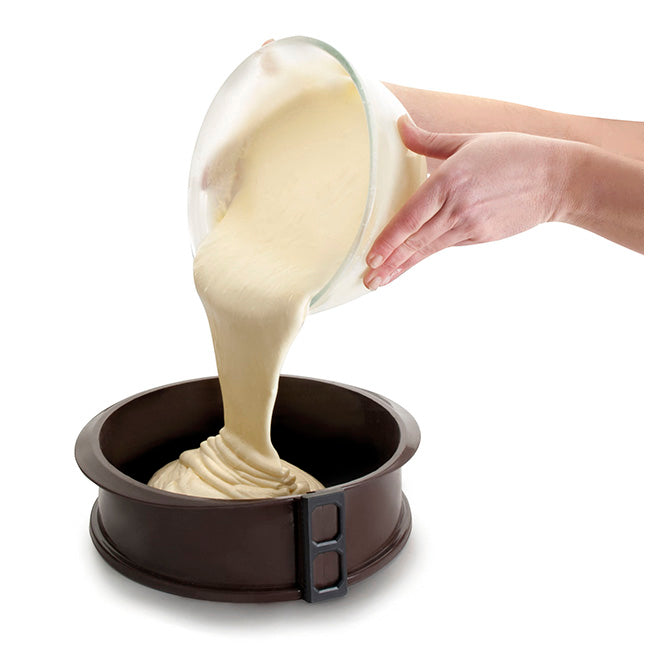 Lacor Non-Stick Detachable Silicone Round Cake Mould With Glass Base