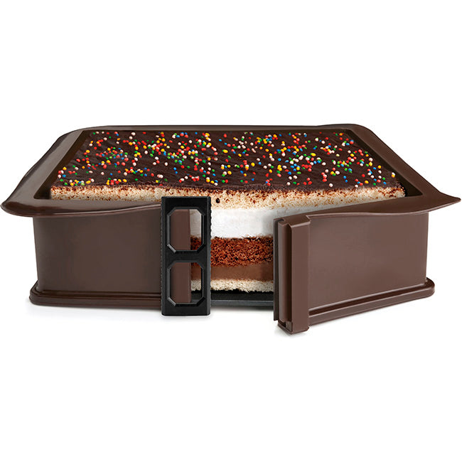 Lacor Non-Stick Detachable Silicone Square Cake Mould With Glass Base