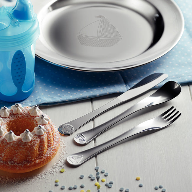 Tramontina Le Petit Children's Cutlery Set For Boys, 3pc
