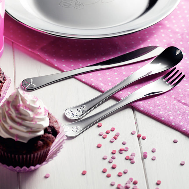 Tramontina Le Petit Children's Cutlery Set For Girls, 3pc