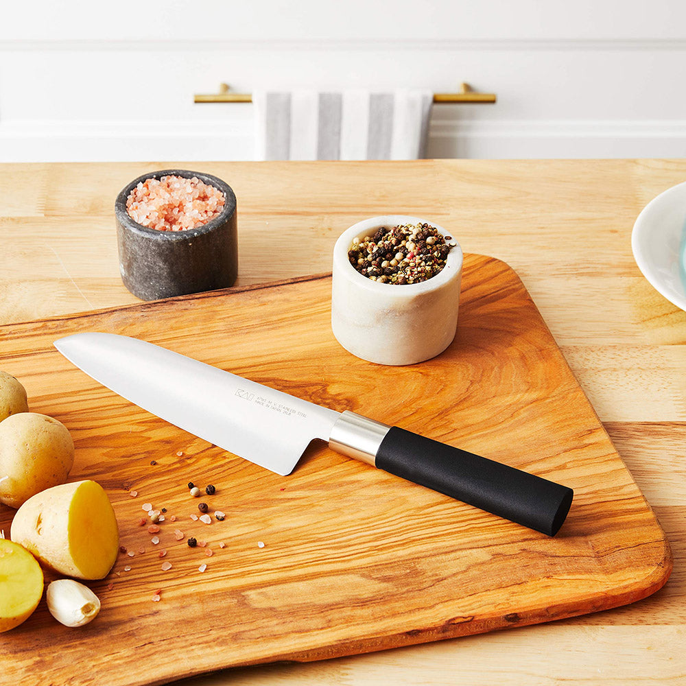 KAI Wasabi Black Santoku Knife, 16cm