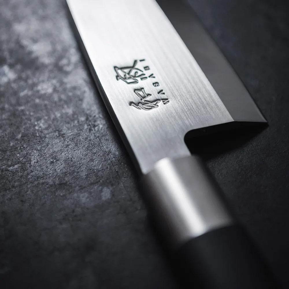 KAI Wasabi Black Deba Knife, 15cm
