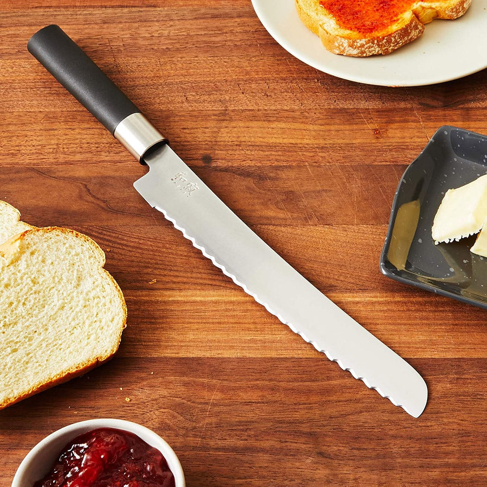 KAI Wasabi Black Bread Knife, 23cm
