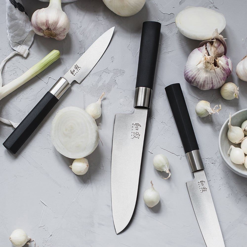 KAI Wasabi Black Knife Set, 3-Piece