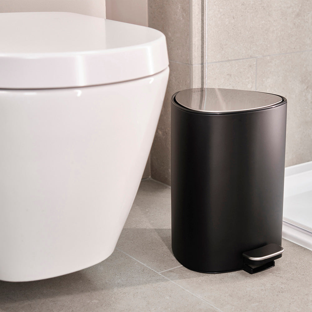 Joseph Joseph EasyStore™ 5L Matte Black Bathroom Pedal Bin