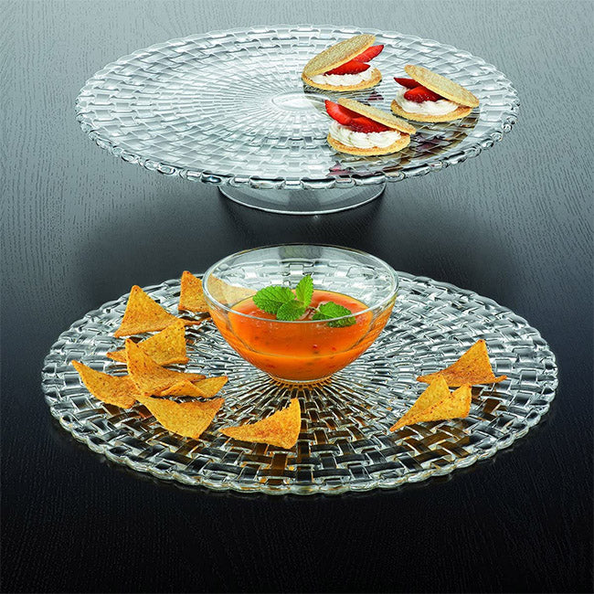 Nachtmann Bossa Nova Lead-Free Crystal Footed Cake Stand