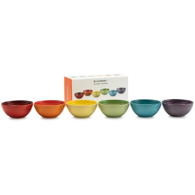 Le Creuset Rainbow Collection Snack Bowls, Set of 6