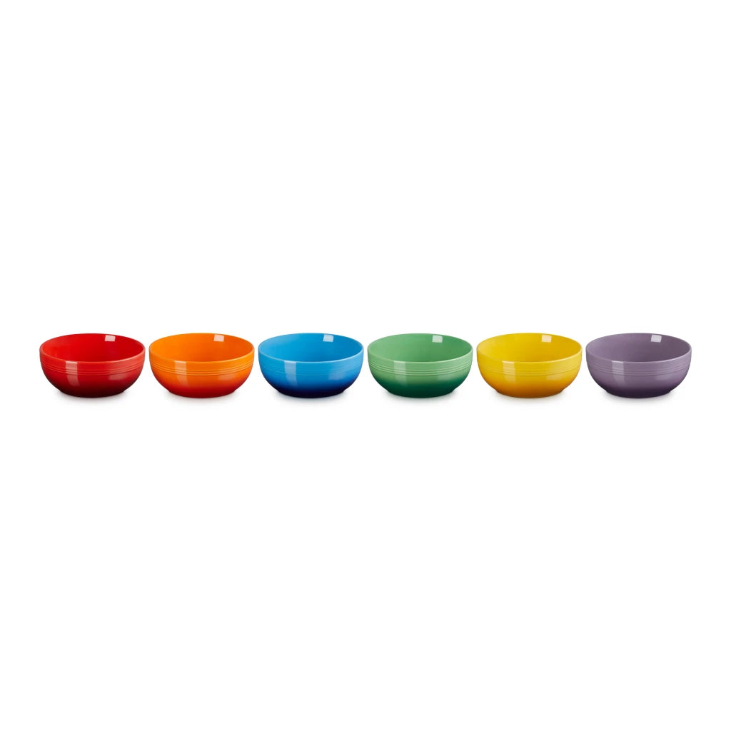 Le Creuset Rainbow Collection Cereal Bowls, Set Of 6