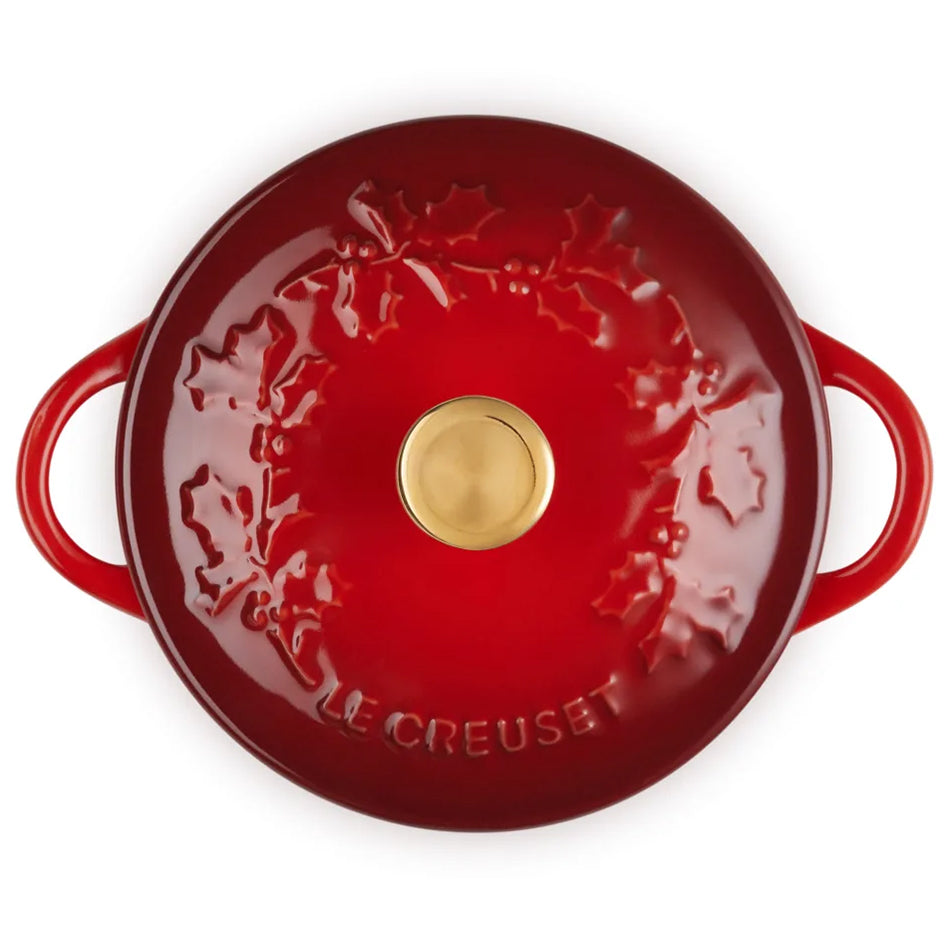 Le Creuset Holly Mini Stoneware Cocotte, 10cm